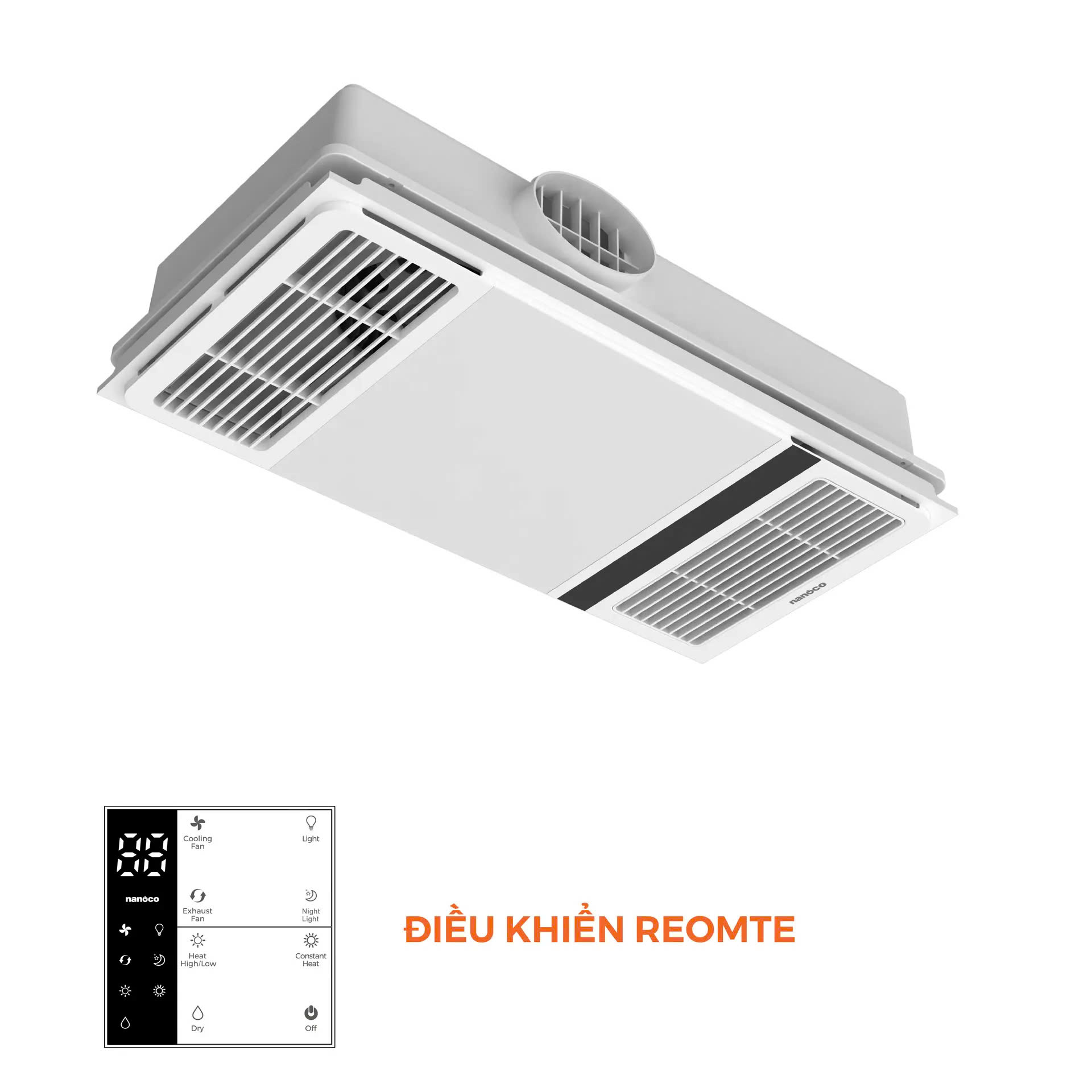 Quạt Hút Sưởi 5in1 Nanoco NBD2560