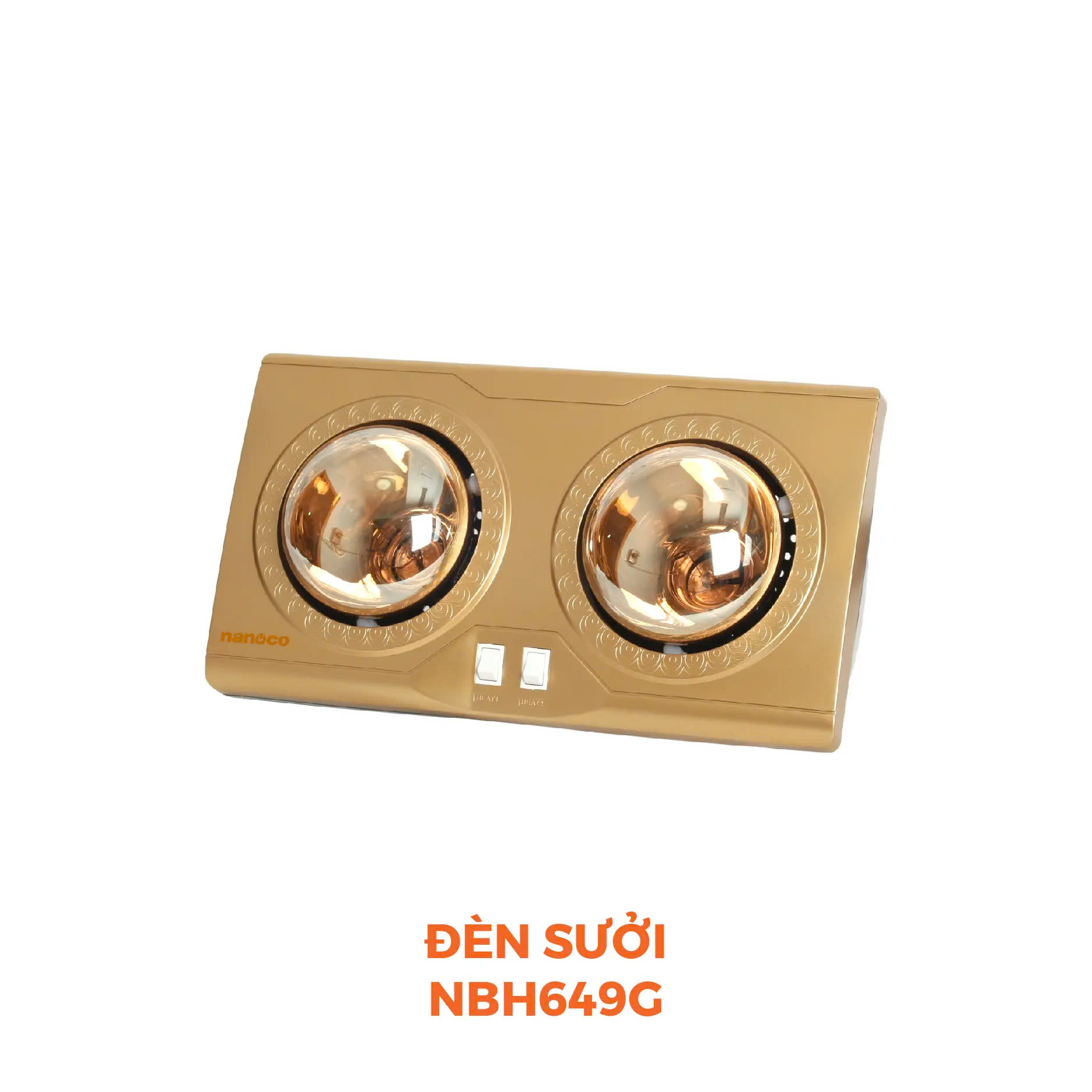 Đèn Sưởi 2 Bóng Nanoco NBH649G