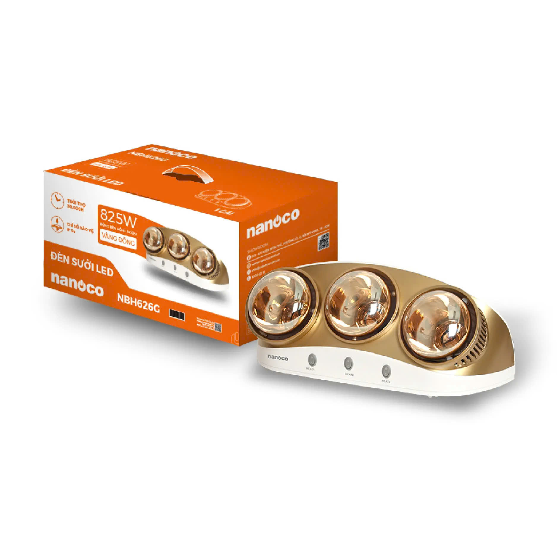 Đèn Sưởi 3 Bóng Nanoco NBH626G