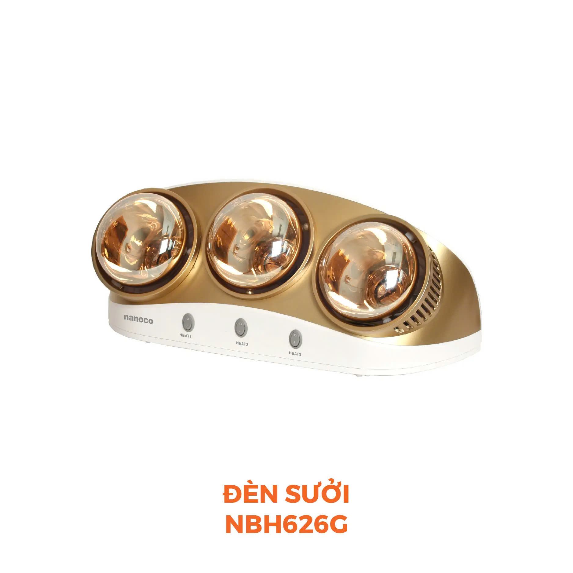 Đèn Sưởi 3 Bóng Nanoco NBH626G