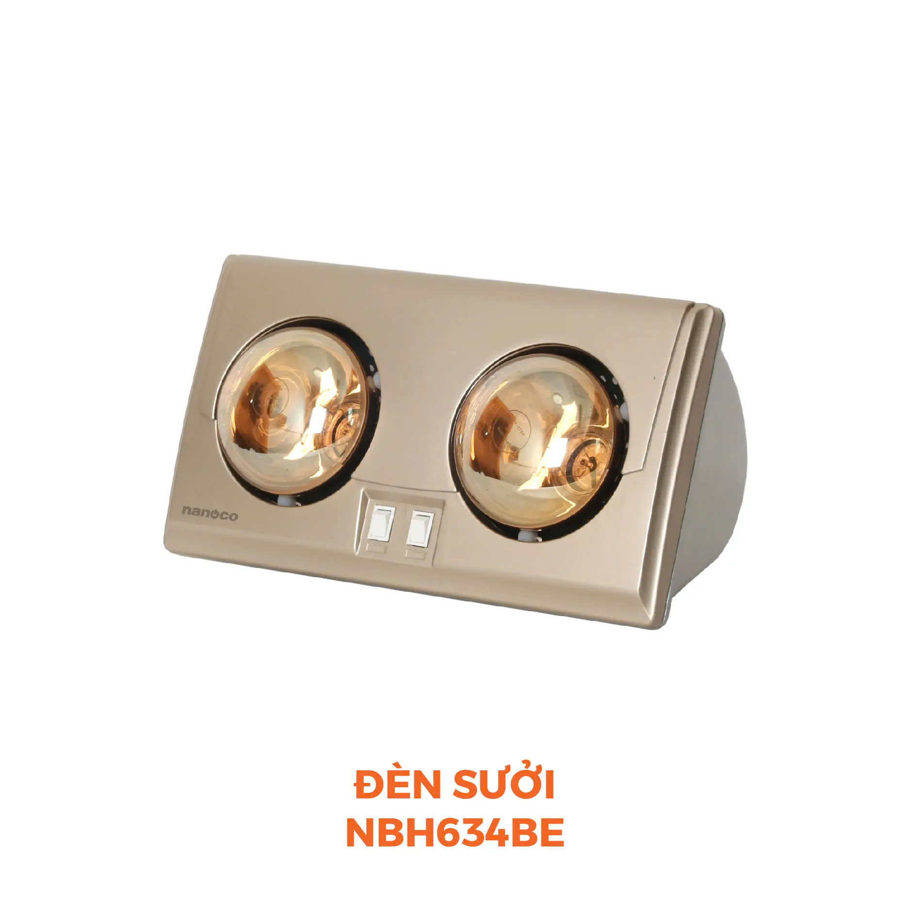 Đèn Sưởi 2 Bóng Nanoco NBH634BE