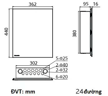 Tủ Điện Âm Tường 24 Đường Panasonic Moderva BQDF24MG11AV