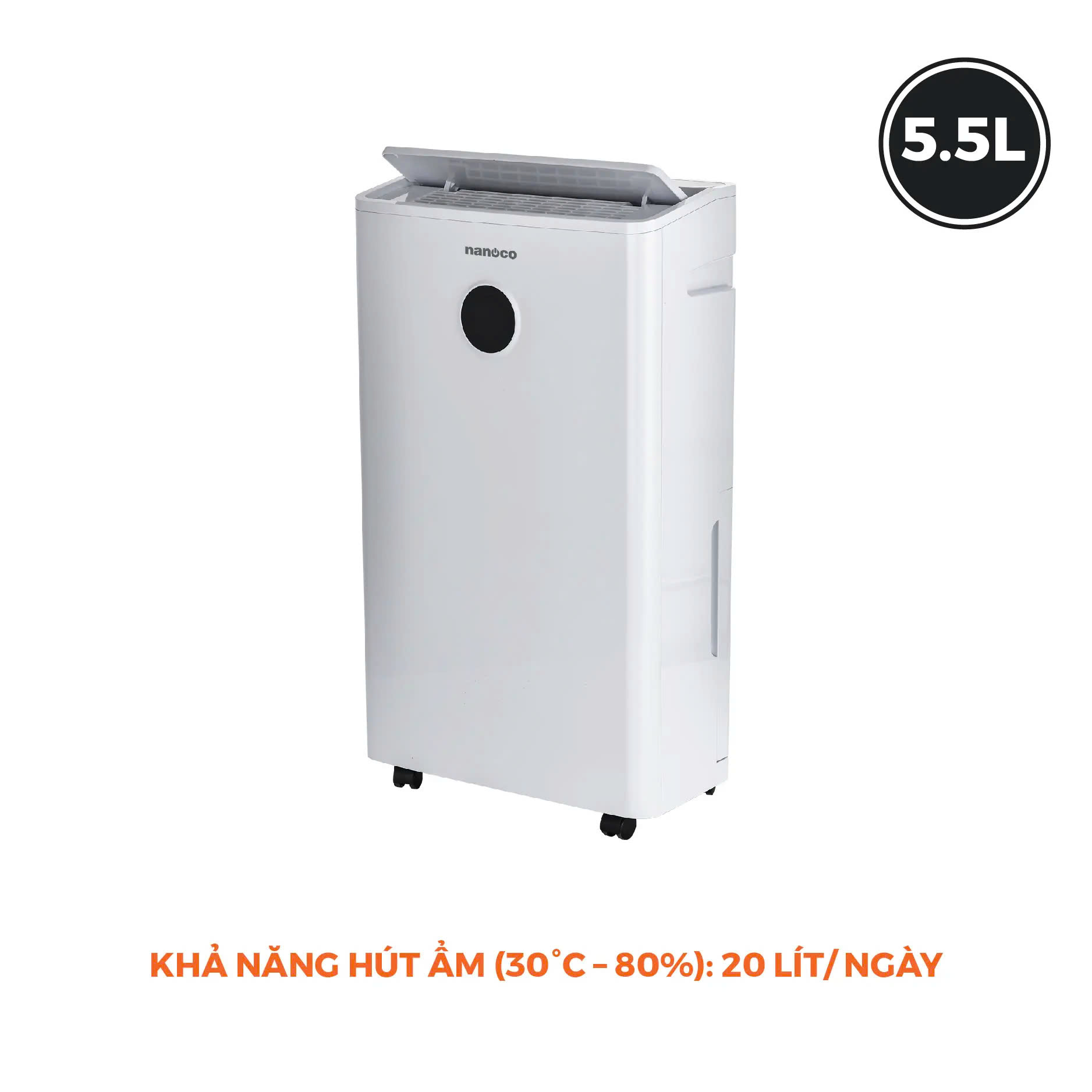 Máy Hút Ẩm Nanoco 20L NDH205