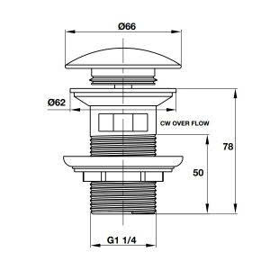Bộ Nhấn Xả Cho Lavabo Có Xả Tràn Hafele 589.25.948