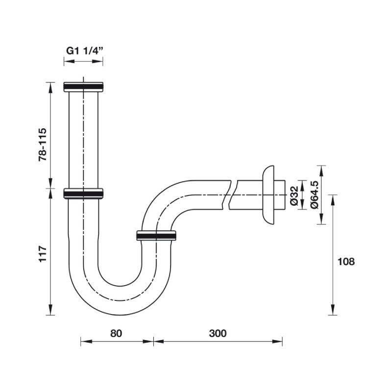 Ống xả thải S-trap Hafele 495.61.241