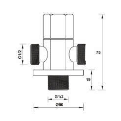 Van Khóa Nước 2 Đường Nước Hafele 495.61.252