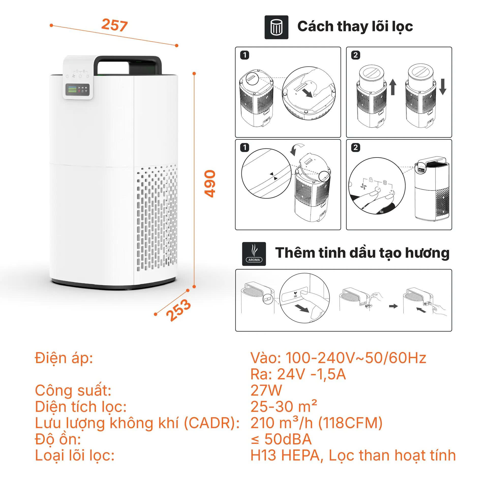 Máy Lọc Không Khí Nanoco NAP9933S