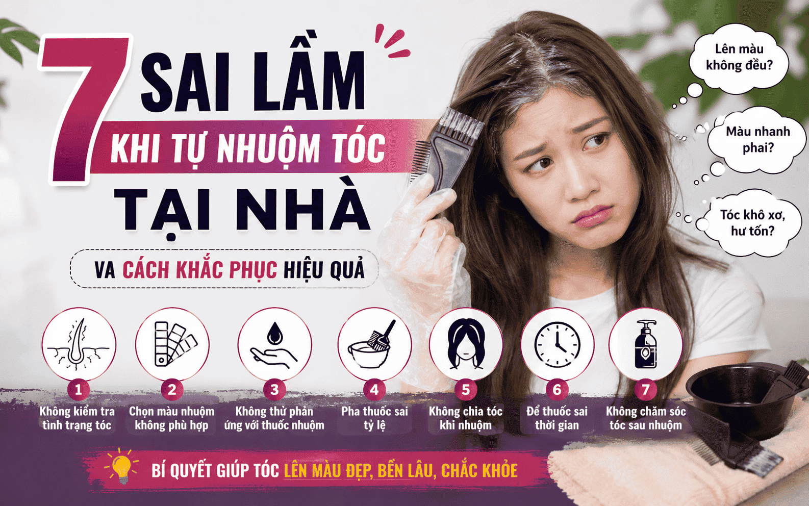 7 Sai Lầm Thường Gặp Khi Tự Nhuộm Tóc Tại Nhà