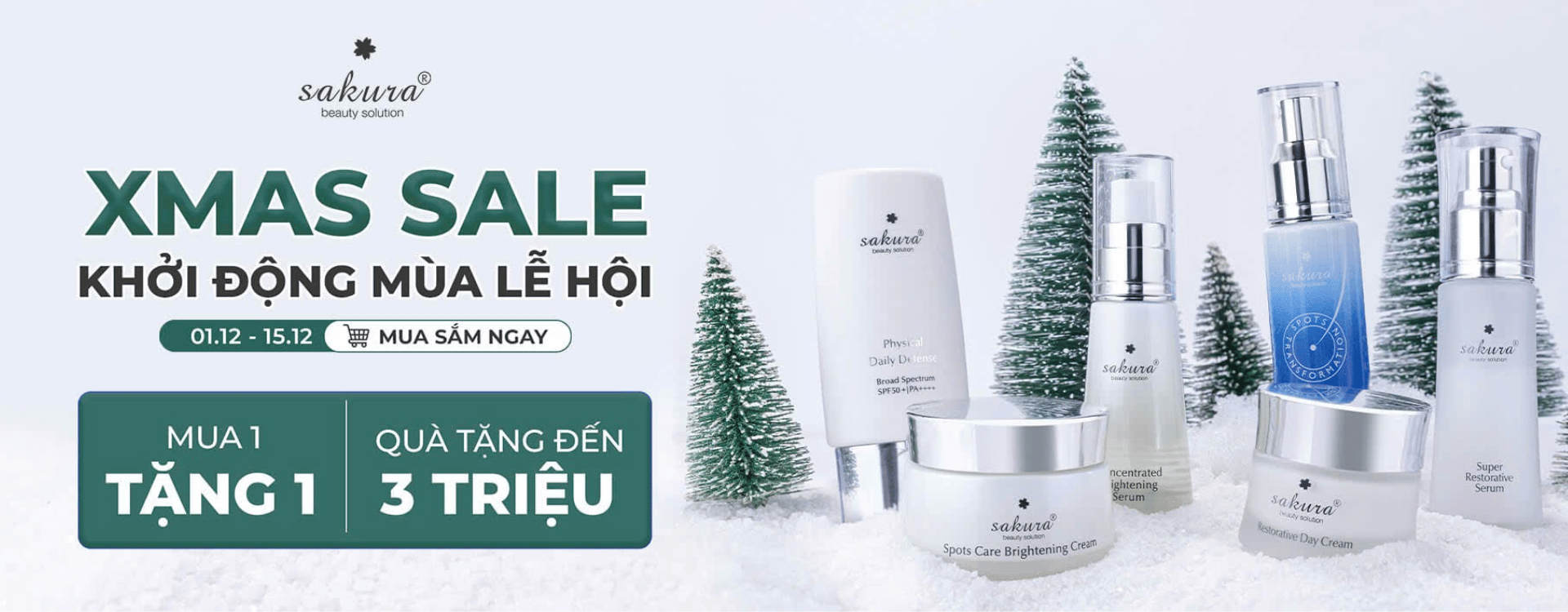 XMAS SALE | SAKURA TẶNG DA NÉT RẠNG RỠ - KHỞI ĐỘNG MÙA LỄ HỘI