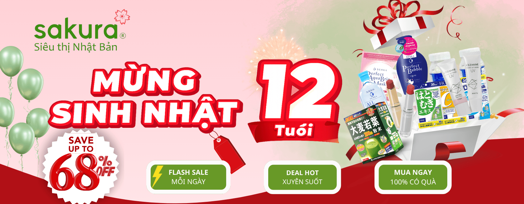 Đại Tiệc Sinh Nhật 12 Tuổi Tại Siêu Thị Sakura: Giảm Giá Đặc Biệt 68%