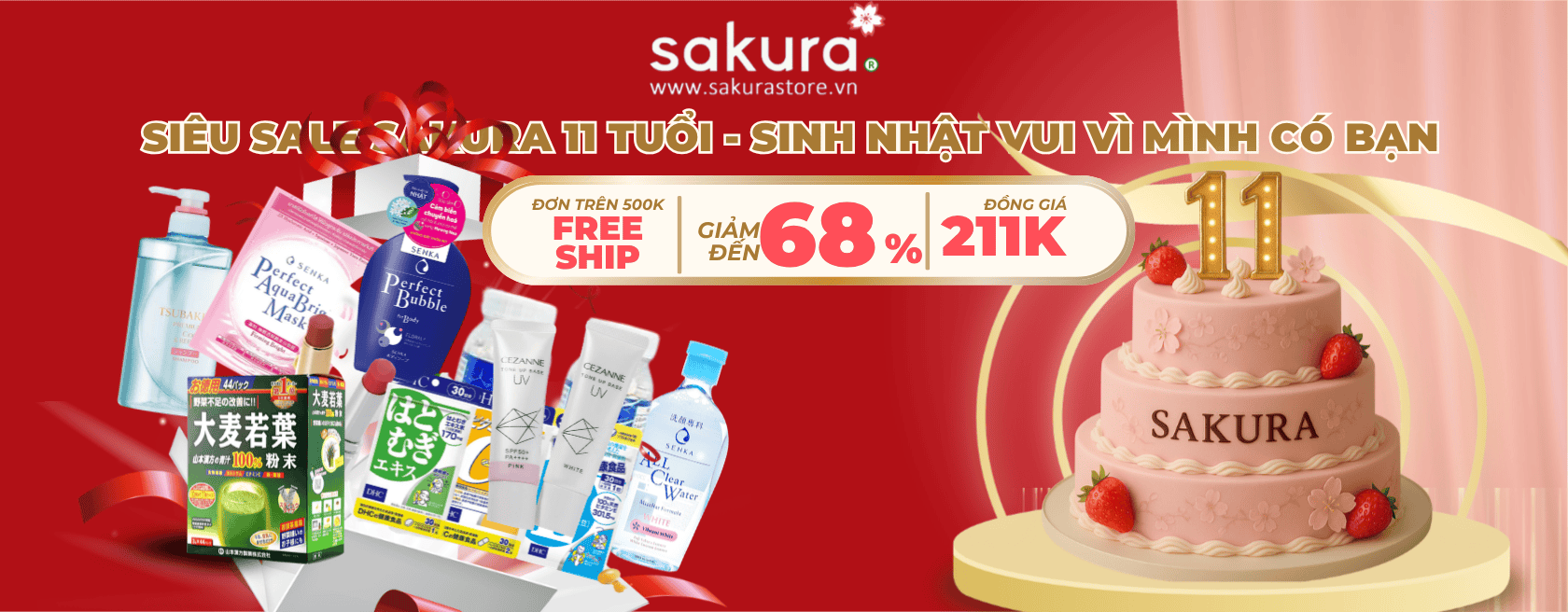 Đại Tiệc Sinh Nhật SAKURA 11Tuổi – Tri Ân Khách Hàng Với Ưu Đãi Bùng Nổ