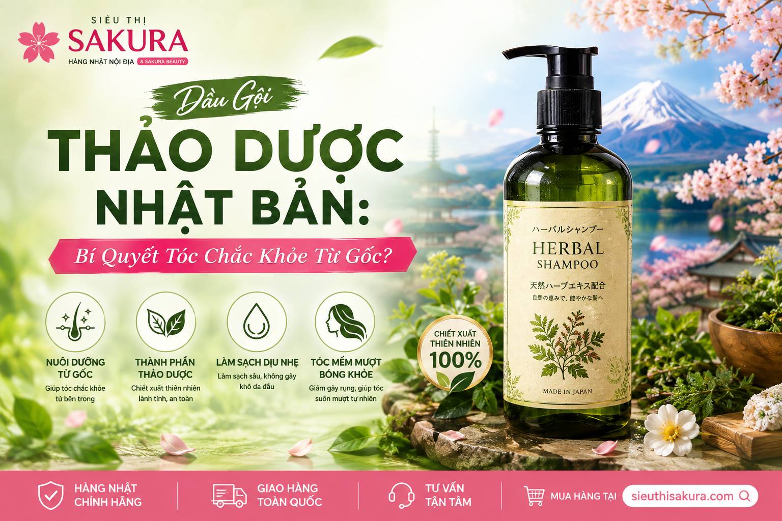 Dầu Gội Thảo Dược Nhật Bản: Bí Quyết Tóc Chắc Khỏe Từ Gốc?
