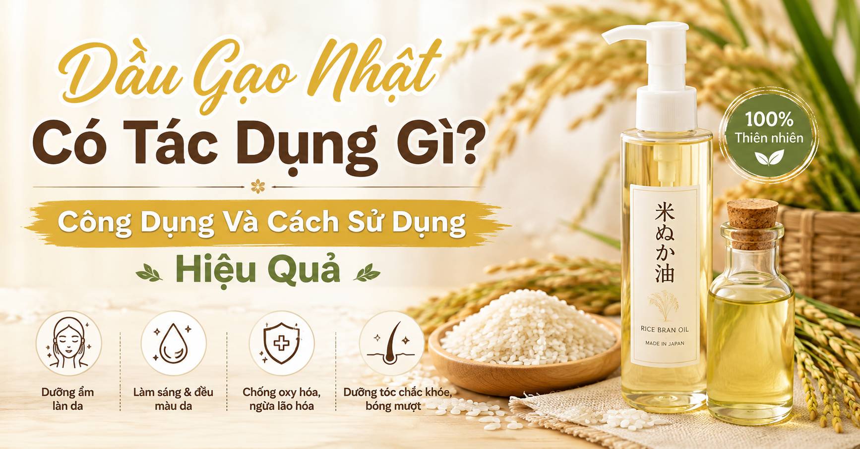 Dầu Gạo Nhật Có Tác Dụng Gì? Công Dụng Và Cách Sử Dụng Hiệu Quả