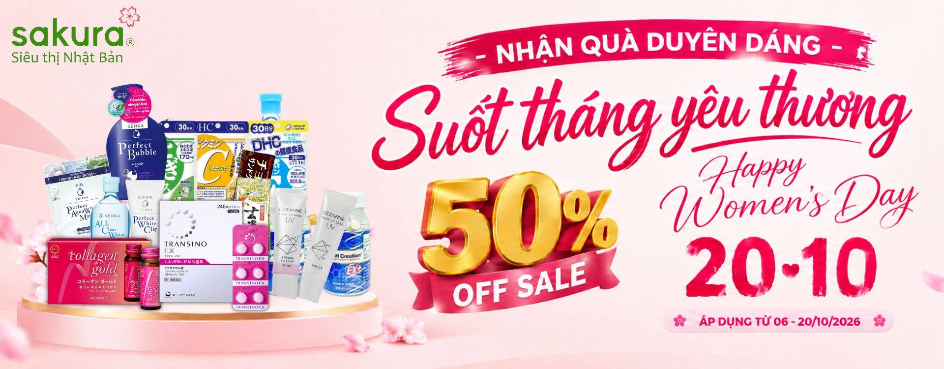 Ưu Đãi Ngày 20/10: Nhận Quà Duyên Dáng - Suốt Tháng Yêu Thương