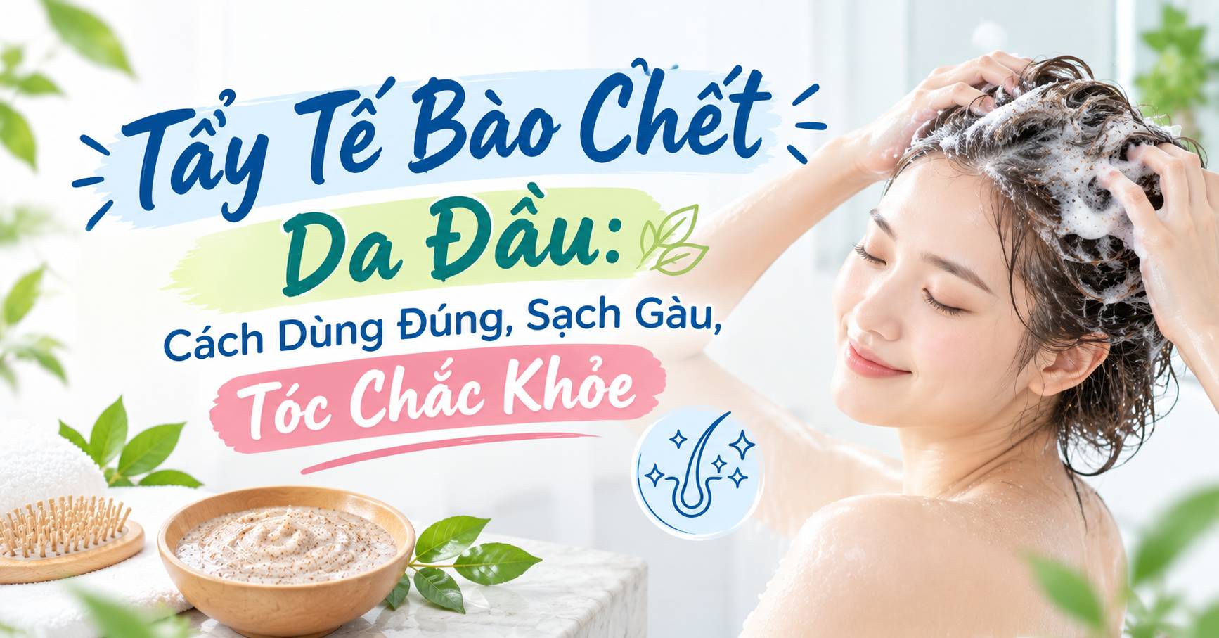 Tẩy Tế Bào Chết Da Đầu: Cách Dùng Đúng, Sạch Gàu, Tóc Chắc Khỏe