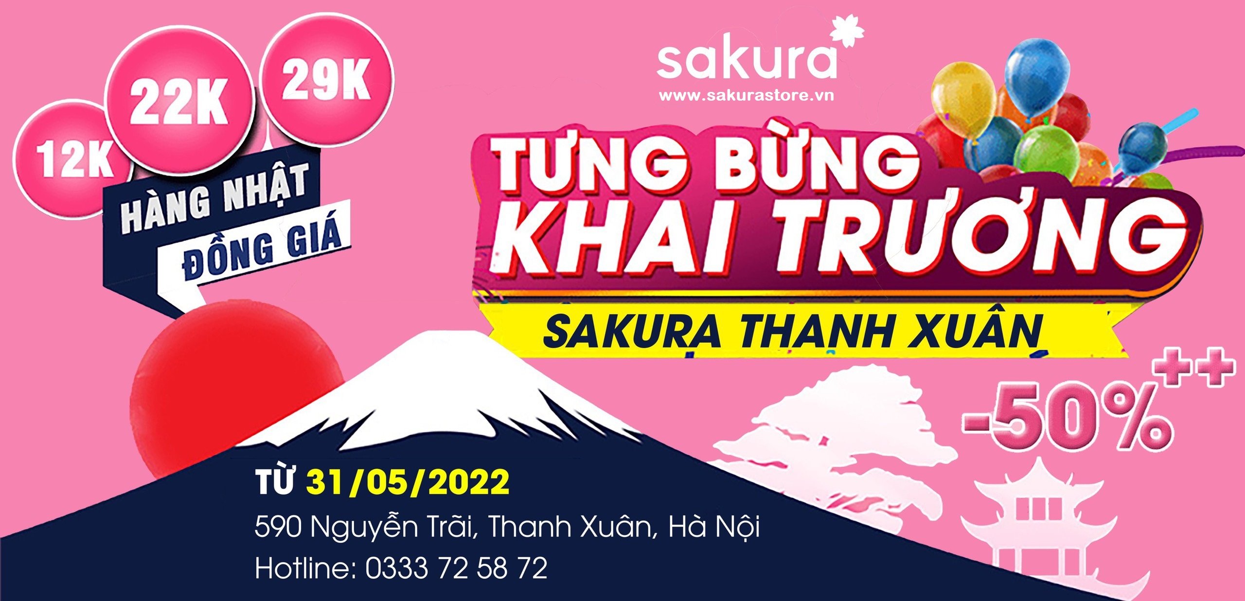 💐TƯNG BỪNG KHAI TRƯƠNG SAKURA THANH XUÂN GIẢM GIÁ ĐẾN 50%, HÀNG NGÀN QUÀ TẶNG ⛩