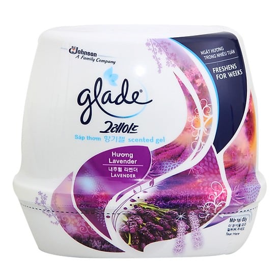 Sáp thơm phòng, khử mùi Glade hương vani và oải hương 170g - Hàng Nhật nội địa