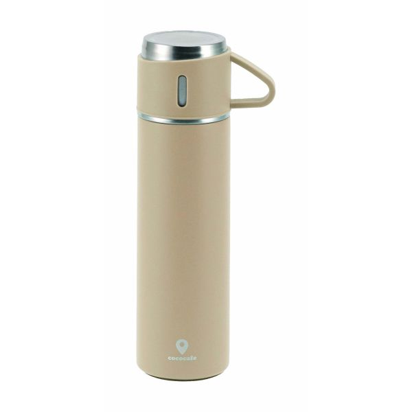 Bình giữ nhiệt kèm nắp cốc Coco Café 450ml (màu be) - Hàng Nhật nội địa