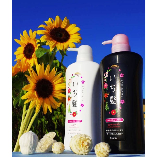 Set dầu gội xả Ichikami mềm mượt 480ml Kracie( đã phân loại) - Hàng Nhật nội địa