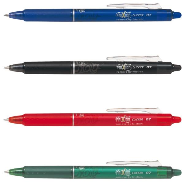 Bút bi xóa đươc Frixion ball Clicker BLRT-FR7-R-ME mực đỏ - Hàng Nhật nội địa