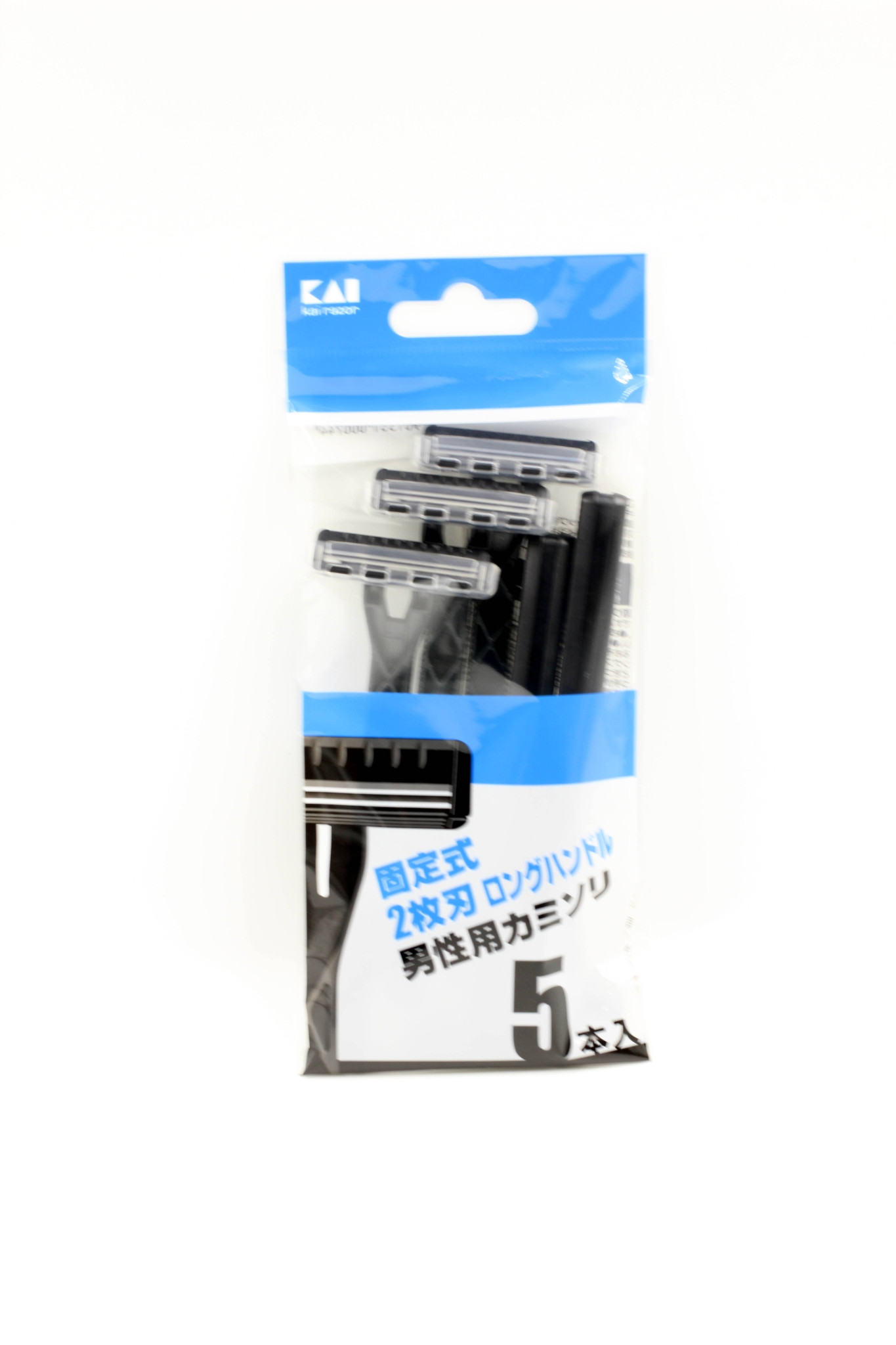 Set 5 dao cạo 2 lưỡi kép KAI (màu đen)- Hàng Nhật nội địa