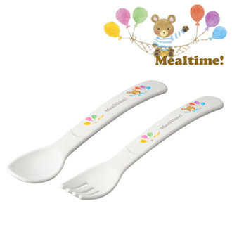 Set 2 thìa dĩa nhựa cho bé OSK- Hàng Nhật nội địa