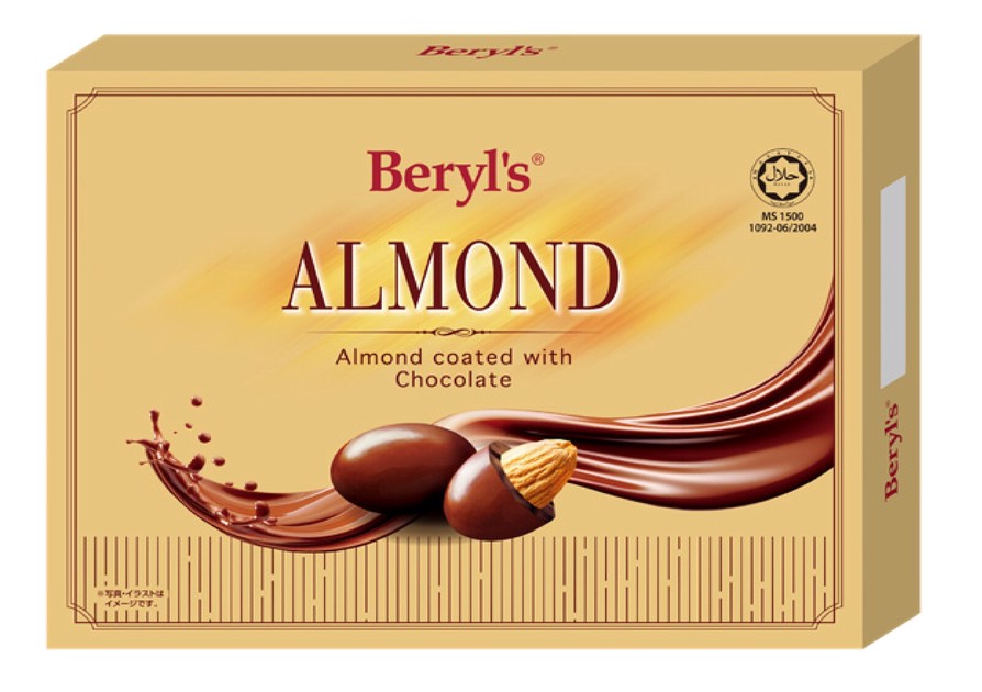 Socola phủ hạnh nhân Beryl's 100gr