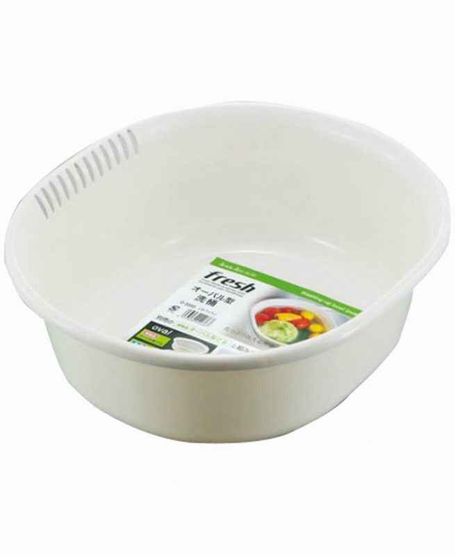 Rổ nhựa 5.3L màu trắng  - Hàng Nhật nội địa