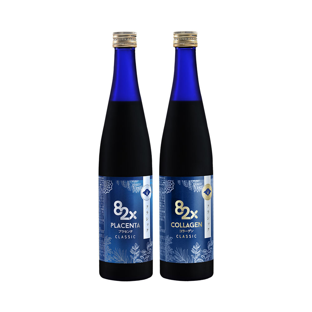 COMBO 2 Chai nước uống Collagen & Placenta 82X Classic New 2020 - Hàng Nhật nội địa