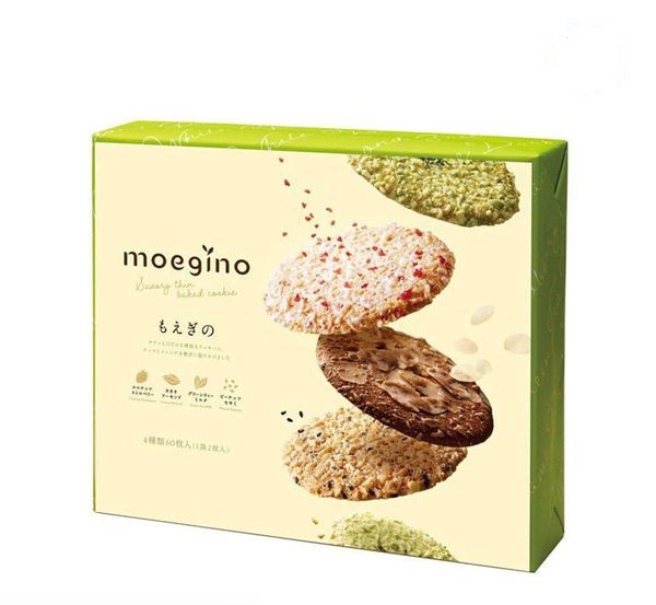 Bánh quy nướng mỏng MOEGINO kiểu Nhật 4 vị 60 chiếc