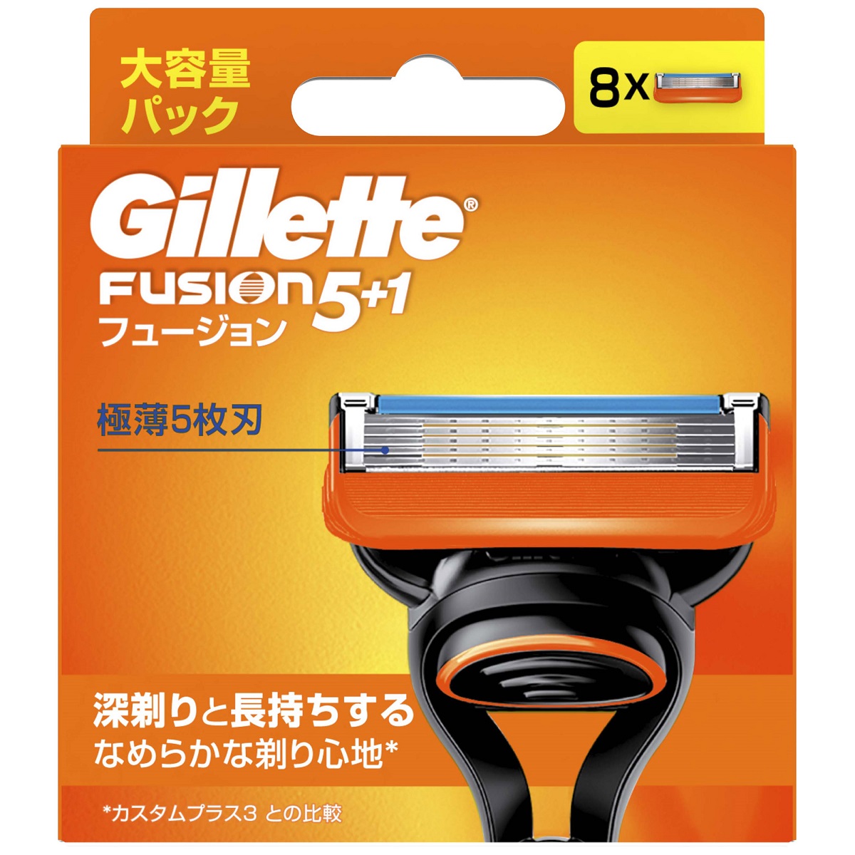 Set 8 lưỡi dao cạo râu thay thế Gillette Fusion 5+1 lưỡi kép (mẫu 2)  - Hàng Nhật nội điạ