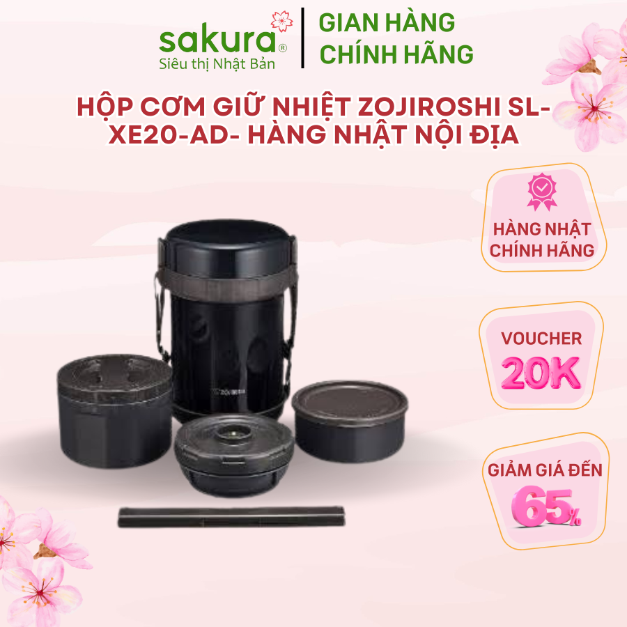 Hộp cơm giữ nhiệt Zojiroshi SL-XE20-AD- Hàng Nhật nội địa
