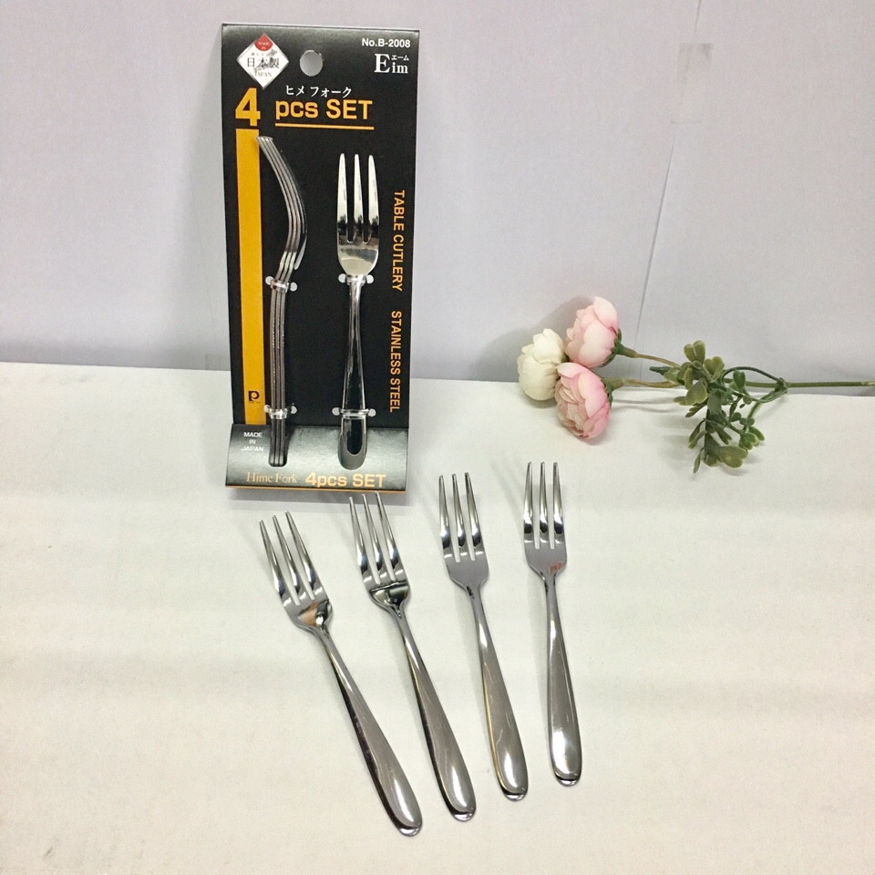 Set 4 dĩa inox ăn hoa quả cao cấp