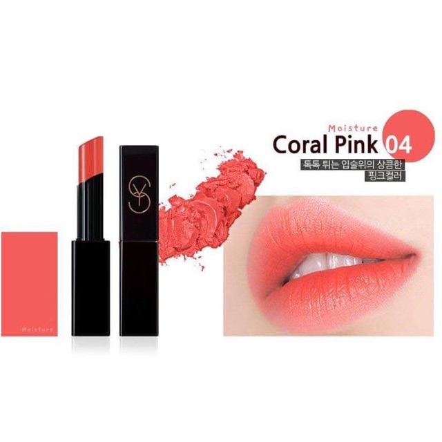 Son Dưỡng Collagen YMS04 - Coral Pink - Hồng san hô