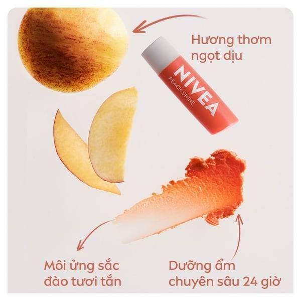 Son Dưỡng Môi Nivea Hương Đào 4.8g