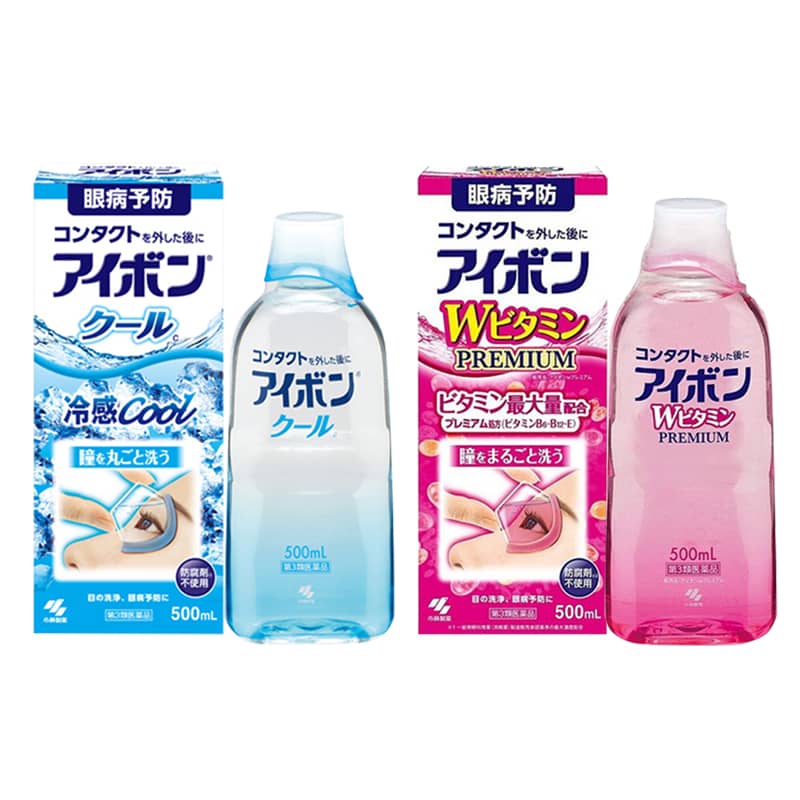 Nước Rửa Mắt Eyebon W Vitamin Kobayashi Premium (dành cho người dùng kính áp tròng) - Hàng Nhật nội địa