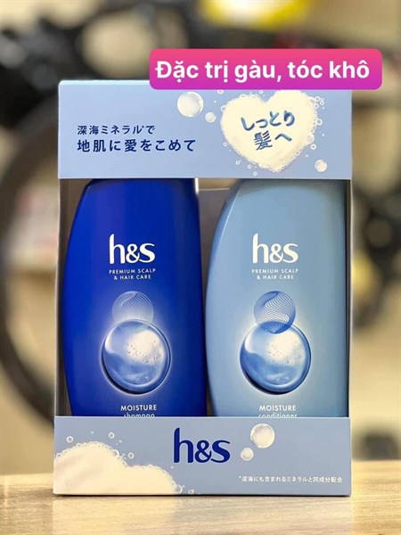 Set dầu gội xả HS Premium xanh dương ( cho tóc thường, khô)