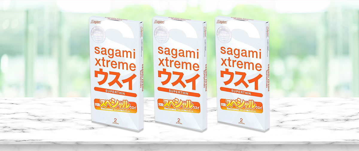 Bao cao su Sagami Xtreme Superthin 0.04mm - 2 chiếc - Hàng Nhật nội địa