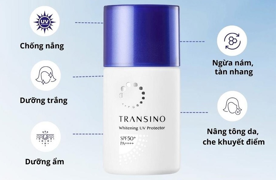 ( Chính Hãng) Kem Chống Nắng Trắng Da Transino Whitening UV Protector SPF50+ PA++++