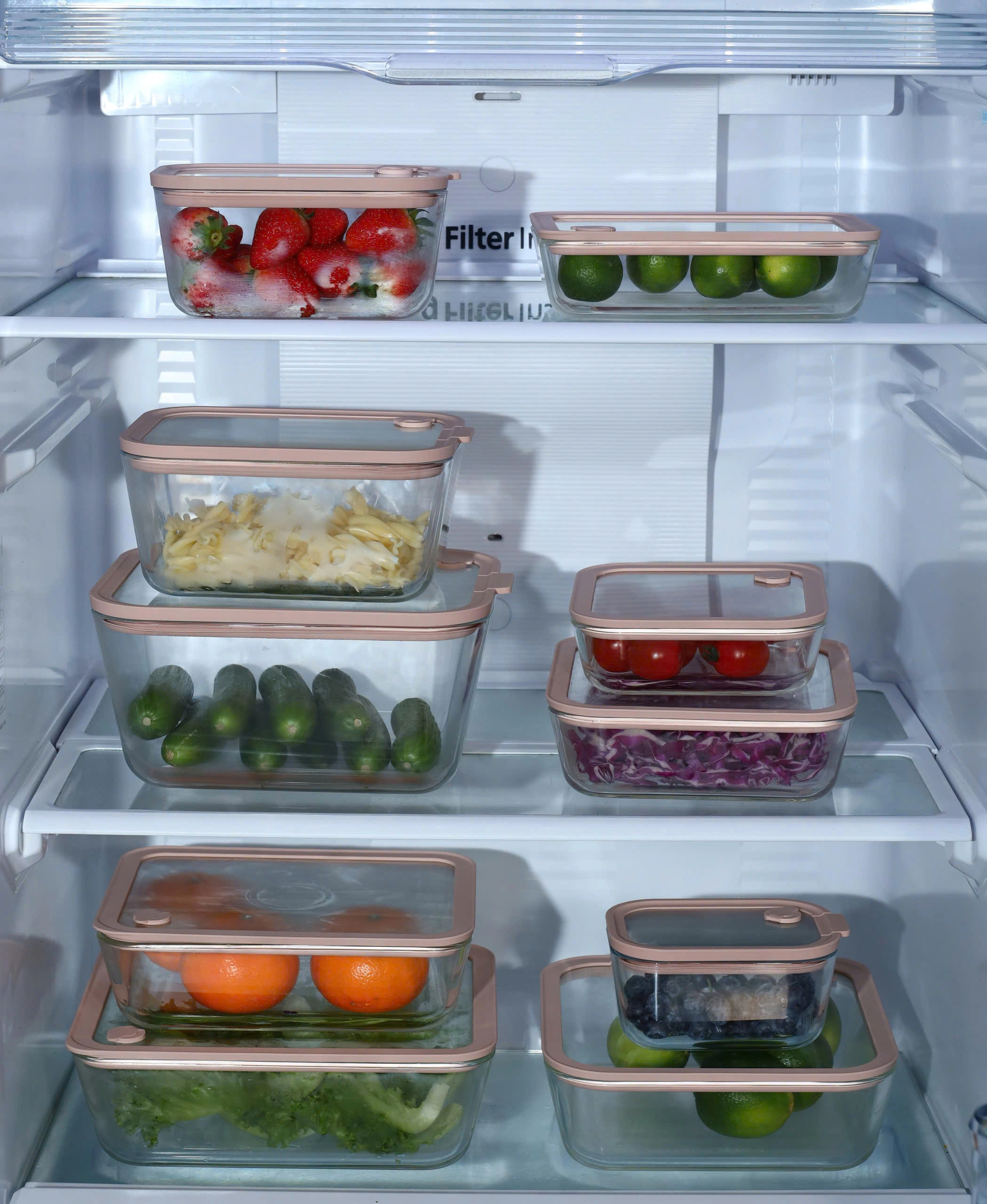 Hộp đựng thực phẩm thuỷ tinh chịu nhiệt borosilicate hình chữ nhật Kaiyo 1400ml - Hàng Nhật nội địa