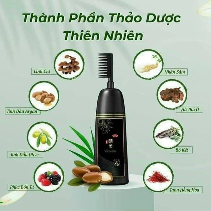 Nhuộm Phủ Bạc Thảo Dược Komi Argan 350ml Nhật Bản (có lược)