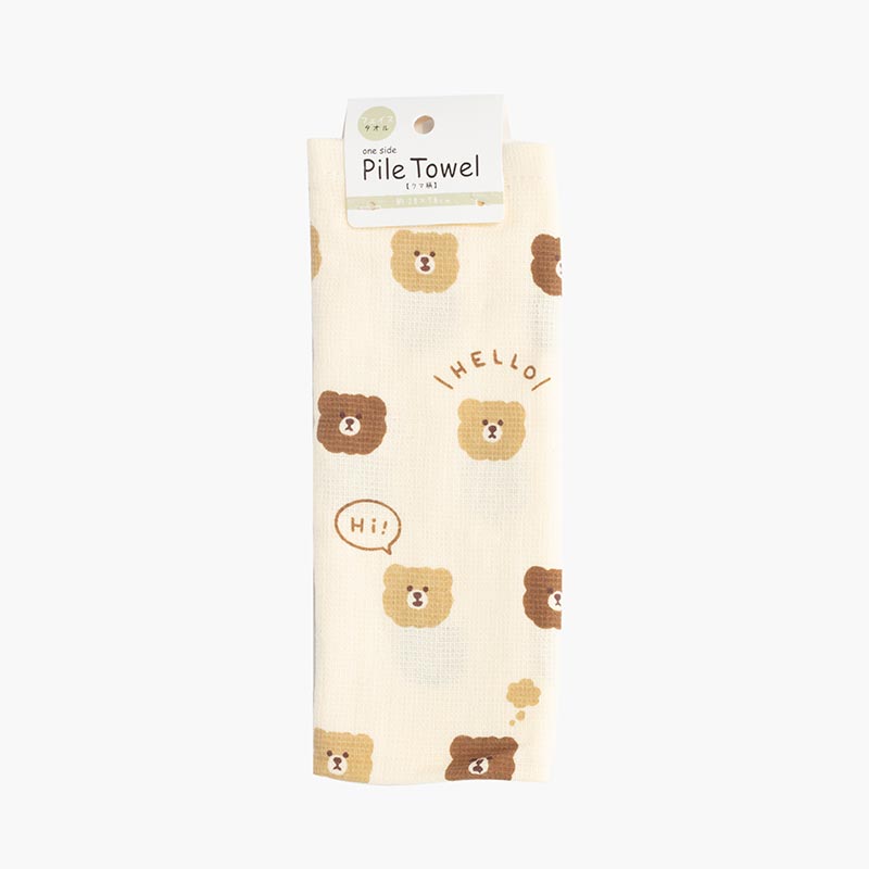 Khăn mặt cotton 2 lớp mẫu gấu 28x70cm - Hàng Nhật nội địa