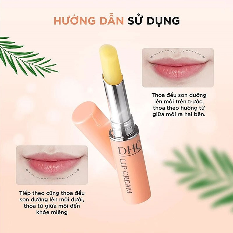 Son dưỡng môi không màu chiết xuất tinh dầu oliu DHC Lip Cream- Hàng Nhật chính hãng