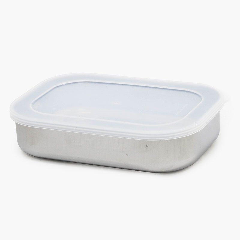 Hộp inox đựng thực phẩm có nắp dáng chữ nhật Echo 15x10cm - Hàng Nhật nội địa