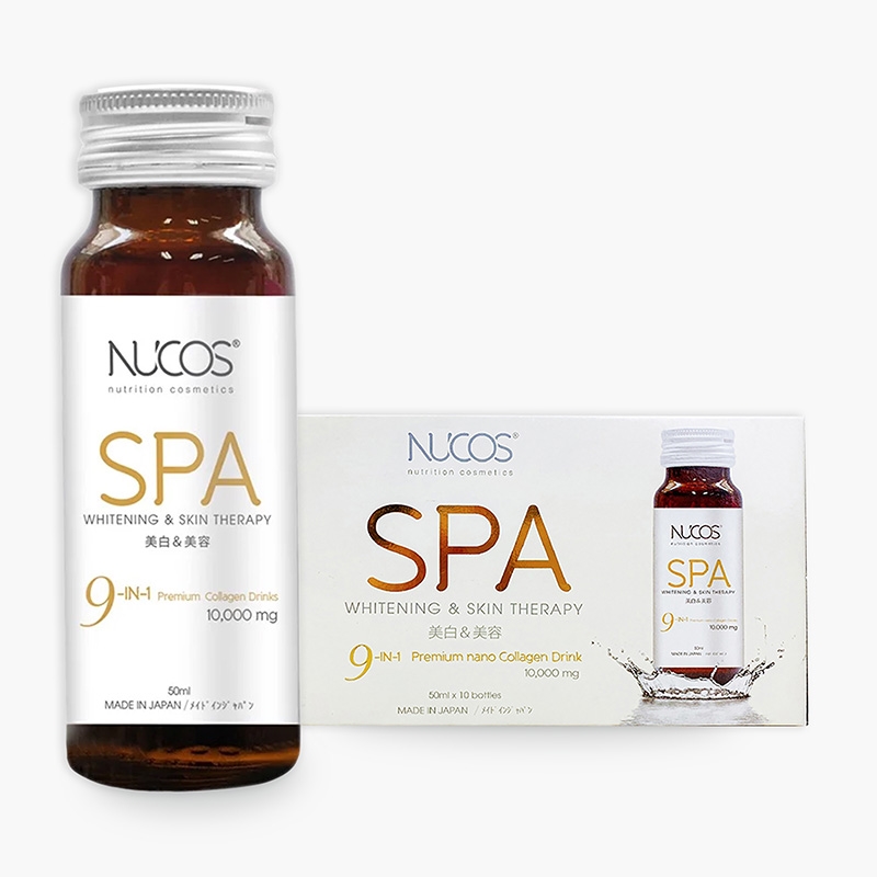 Nước Uống Collagen Hàm Lượng Cao Nucos SPA 9in1 10,000mg ( Hộp 10 Lọ) - Hàng Nhật nội địa