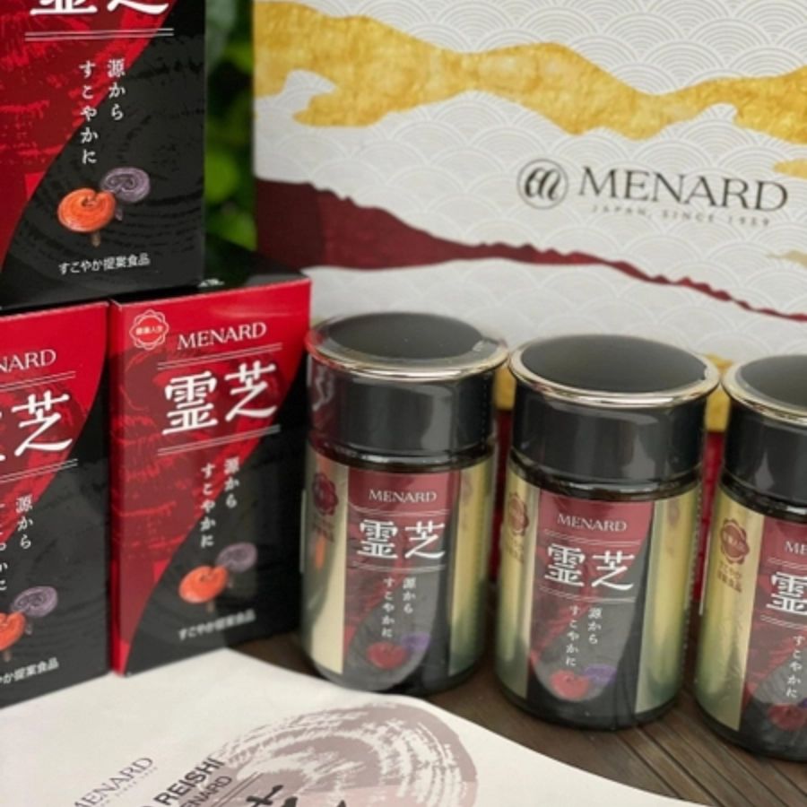 Viên uống Linh chi đen & đỏ cô đặc Menard Reishi 100 viên - Thượng phẩm linh chi cao cấp