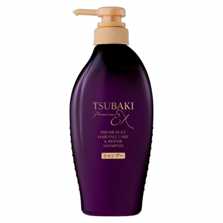 Dầu gội Tsubaki Premium Ex ngăn gãy rụng và làm phồng tóc 450ml ( màu tím cho tóc yếu) - Hàng Nhật nội địa
