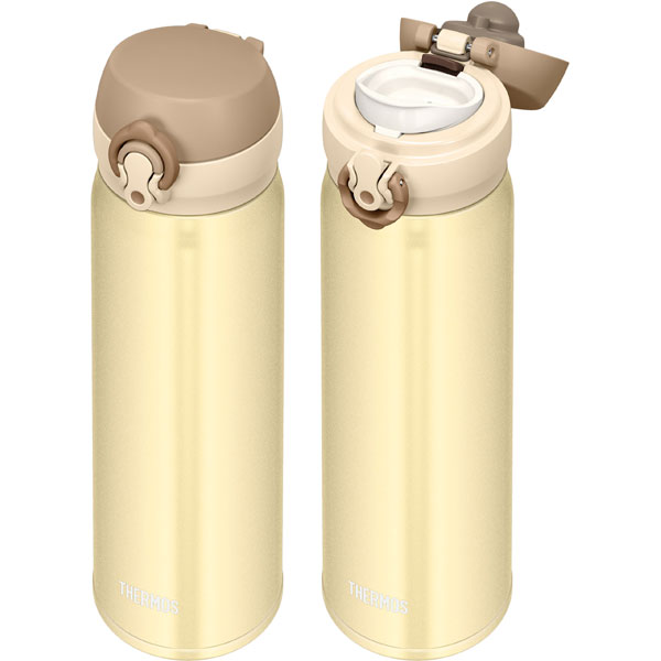 Bình nước giữ nhiệt Thermos 500ml (màu be) - Hàng Nhật nội địa