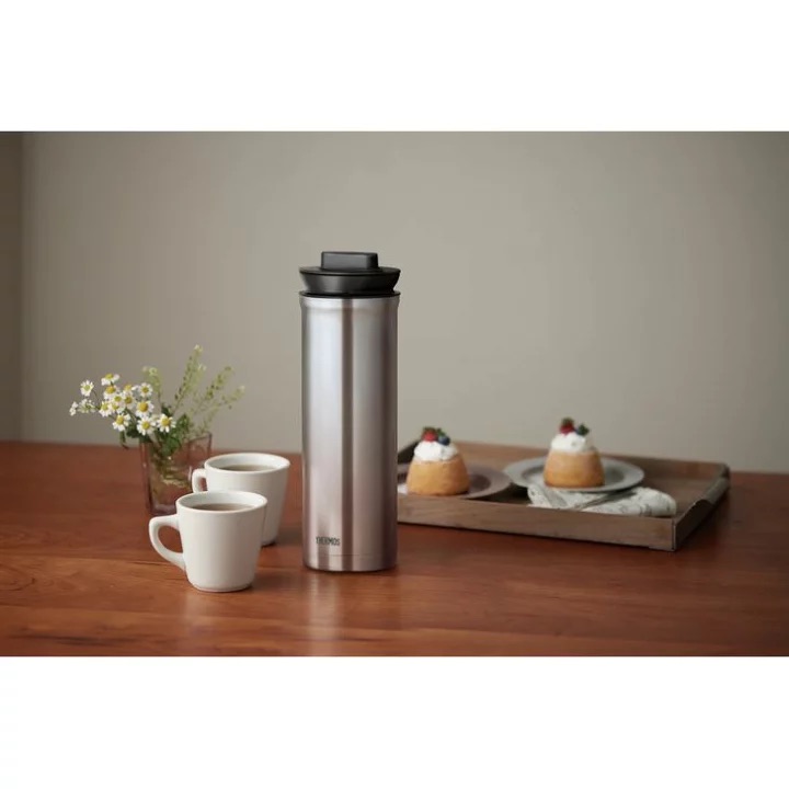 Bình giữ nhiệt nóng lạnh có lọc trà 1 lít Thermos màu bạc - Hàng Nhật nội địa