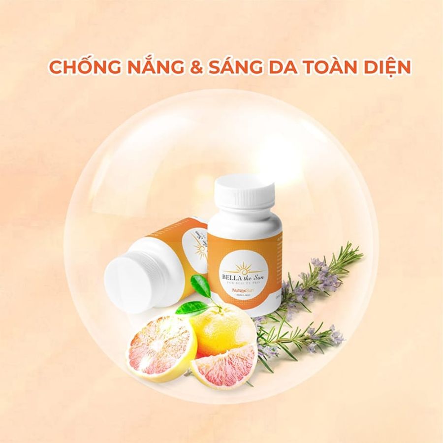 Viên Uống Chống Nắng, Giảm Tác Hại Từ Tia UV Bella The Sun For Beauty 30 Ngày ( 30 Viên) -